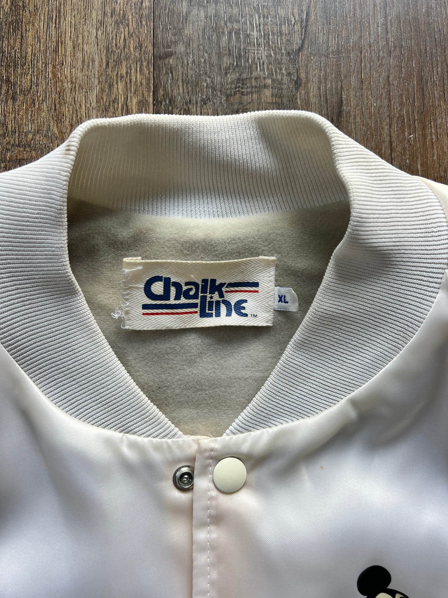 14 -White Chalk Line Satin Sixty Years Bomber SZ XL