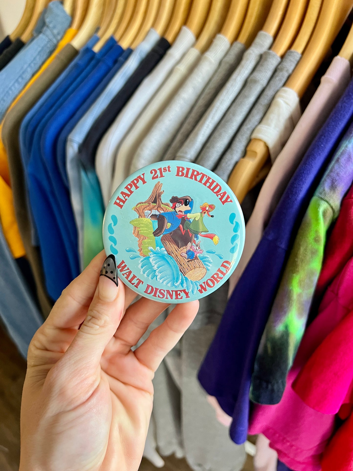 Happy 21st Birthday Splash Mountain Button