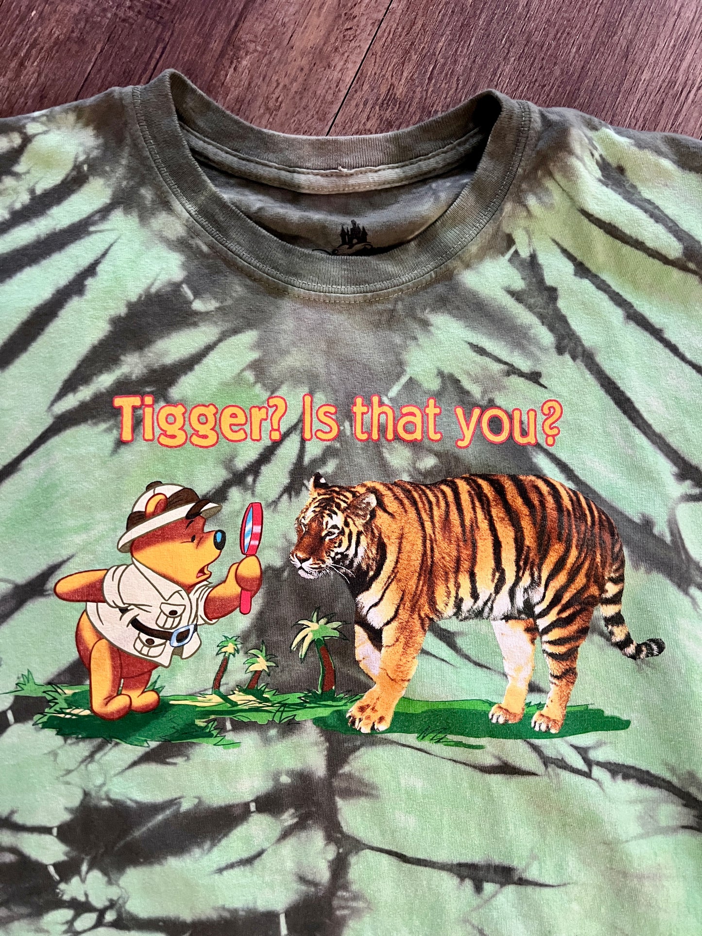 875 - Green Tie-Dye Tigger is That You Shirt - XL