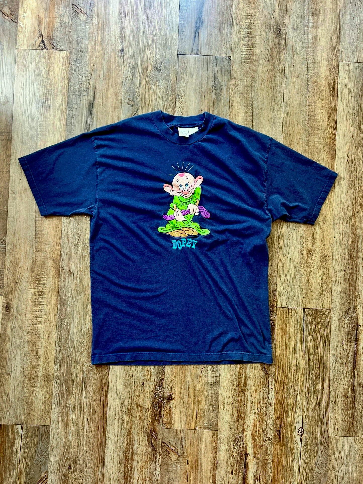137 -Navy Applique Dopey Tee - 2X