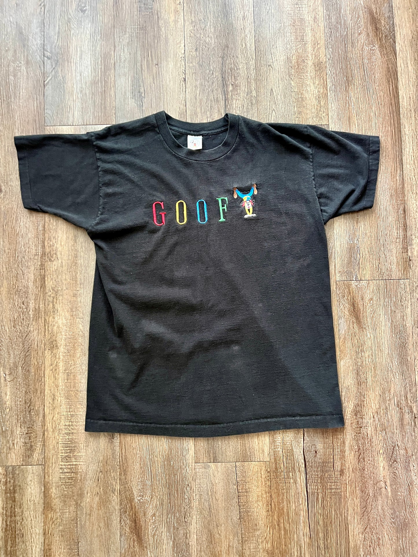 312 -Black Embroidered Goofy Y Shirt - XL