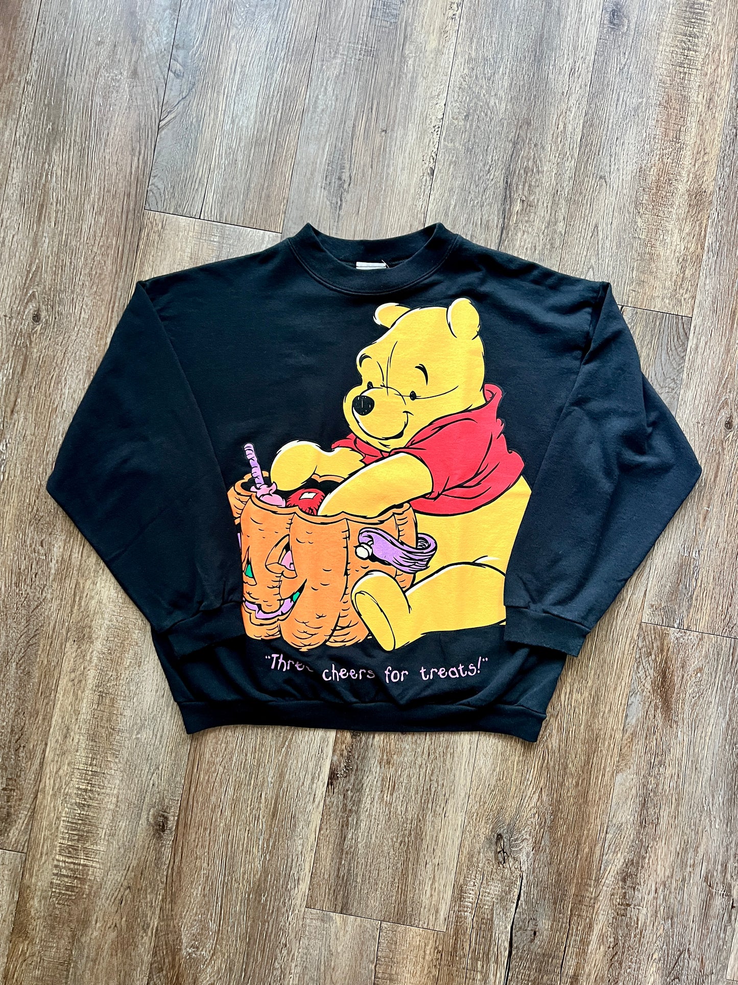 371 - Black WTP Three Cheers for Treats Halloween Crewneck - L