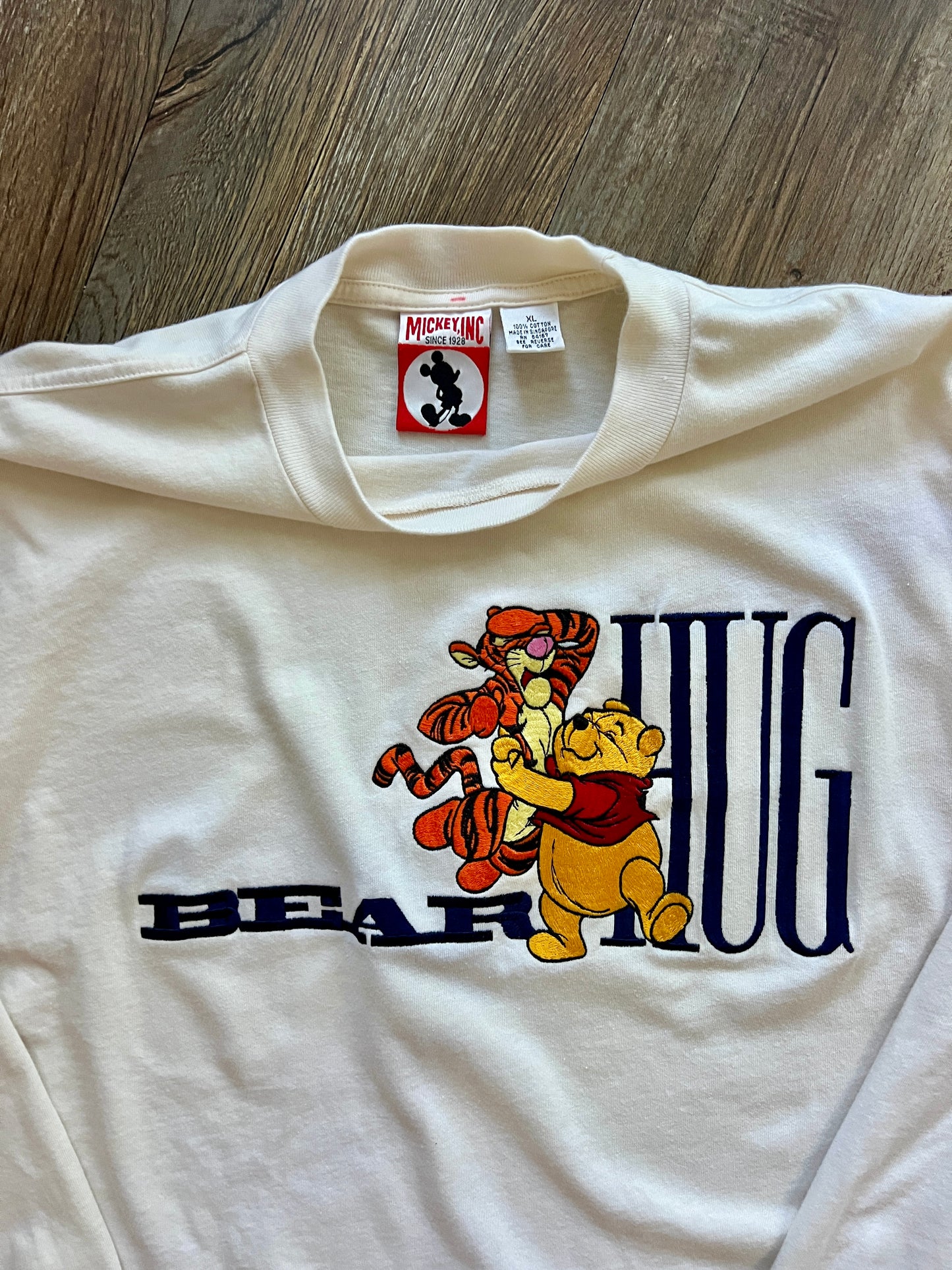 553 -Cream Embroidered Tigger & WTP Bear Hug Long Sleeve - XL