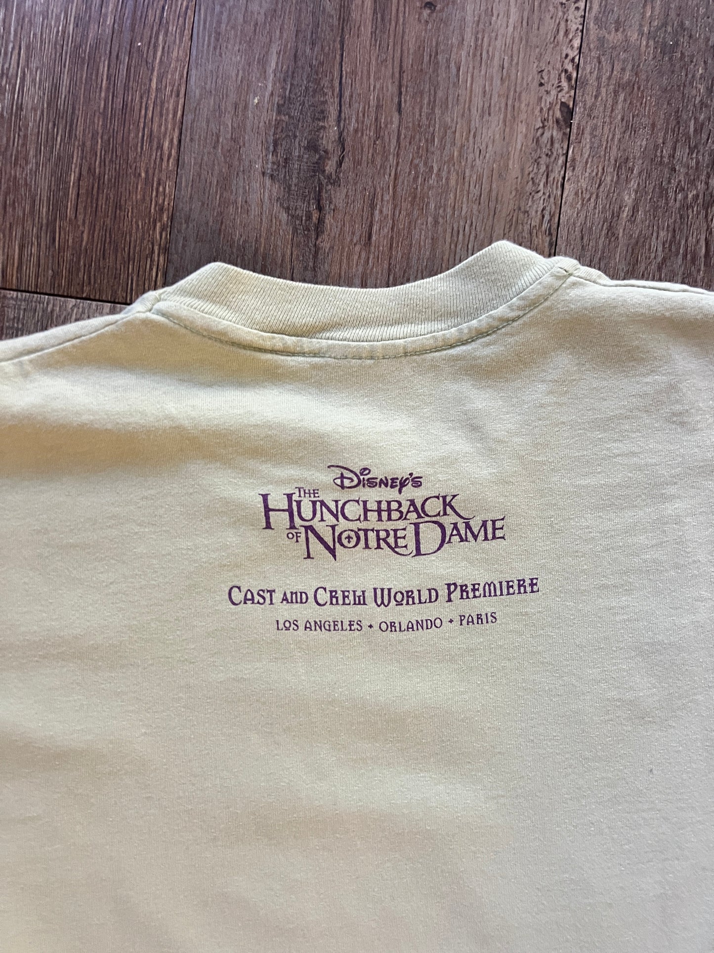 622 -Tan The Hunchback of Notre Dame Sanctuary Cast Premiere Shirt -XL