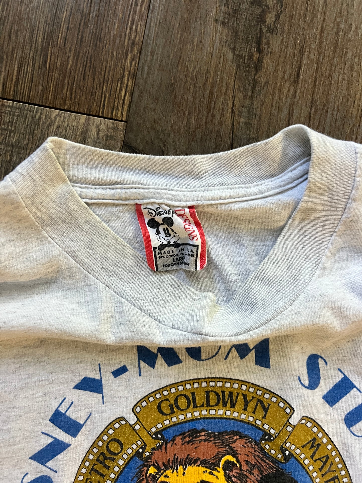 631 - Heather Grey MGM Studios Theme Park Logo & Mckey Tee - L