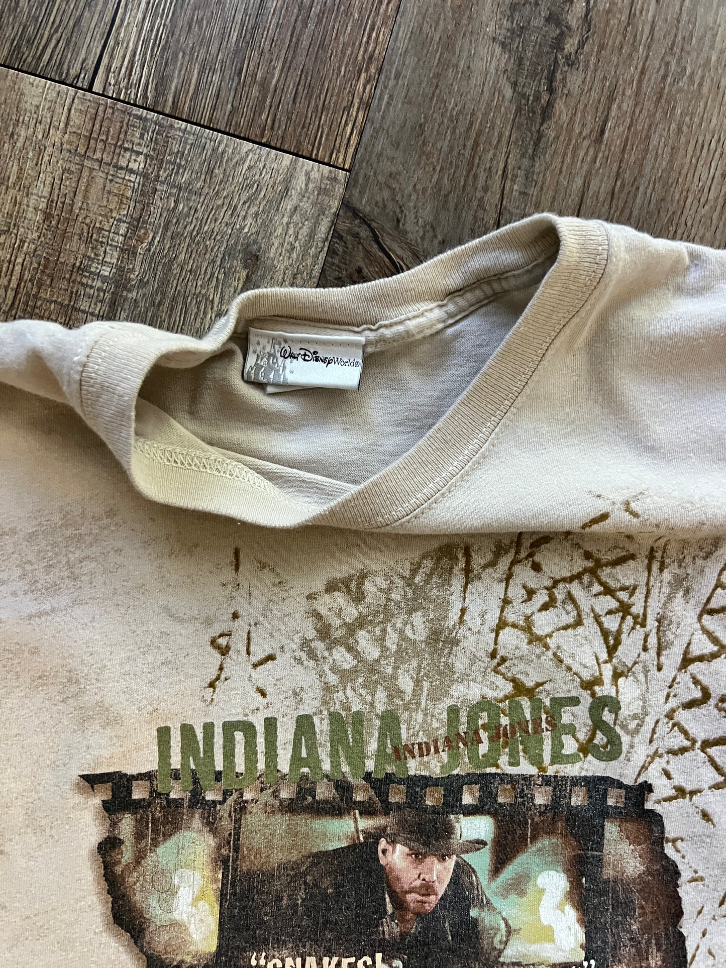 683 -Tan Indiana Jones Why Did It Have to Be Snakes Tee - M