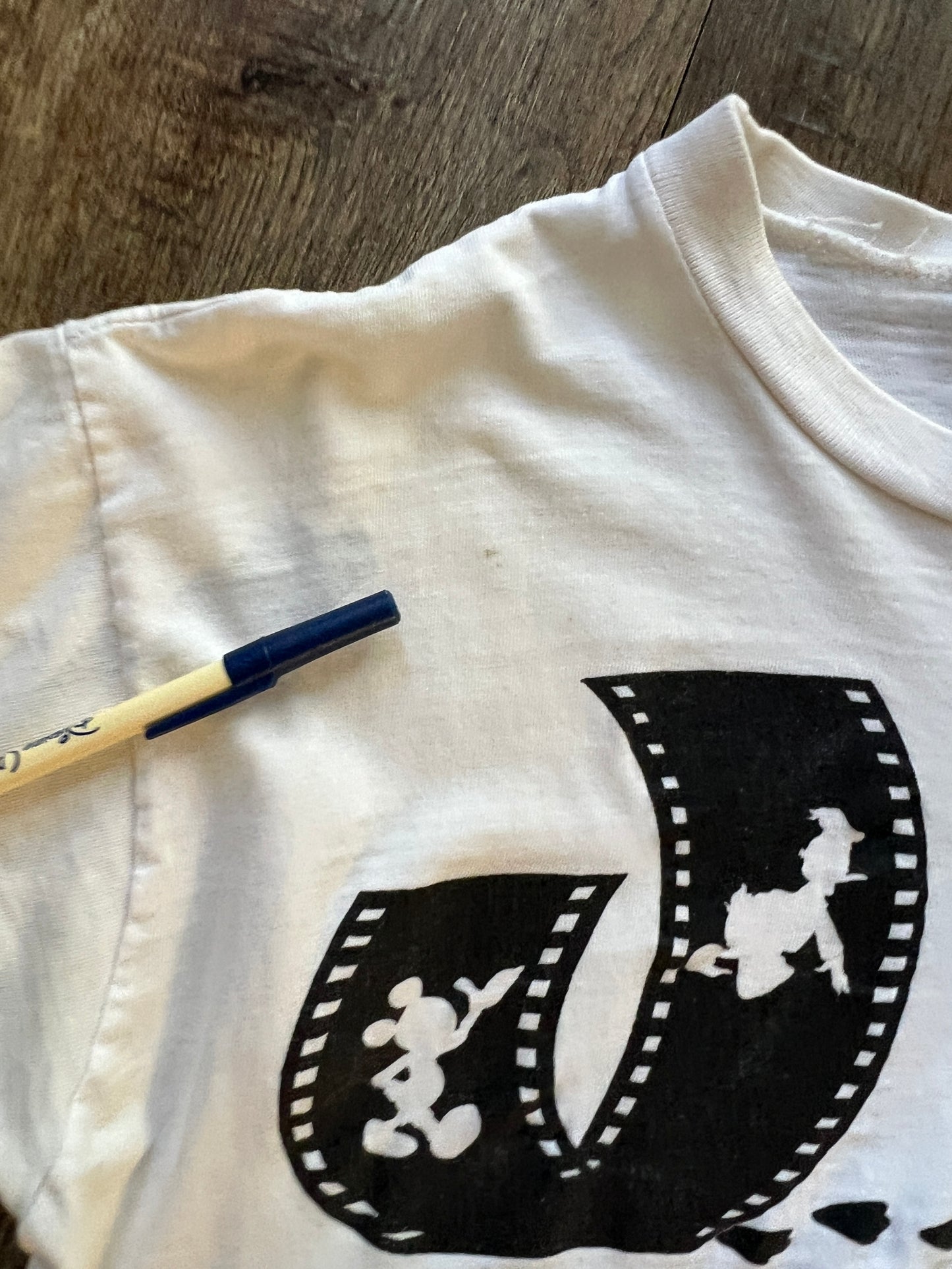 699 -White MGM Donald & Mickey Film Strip Tee