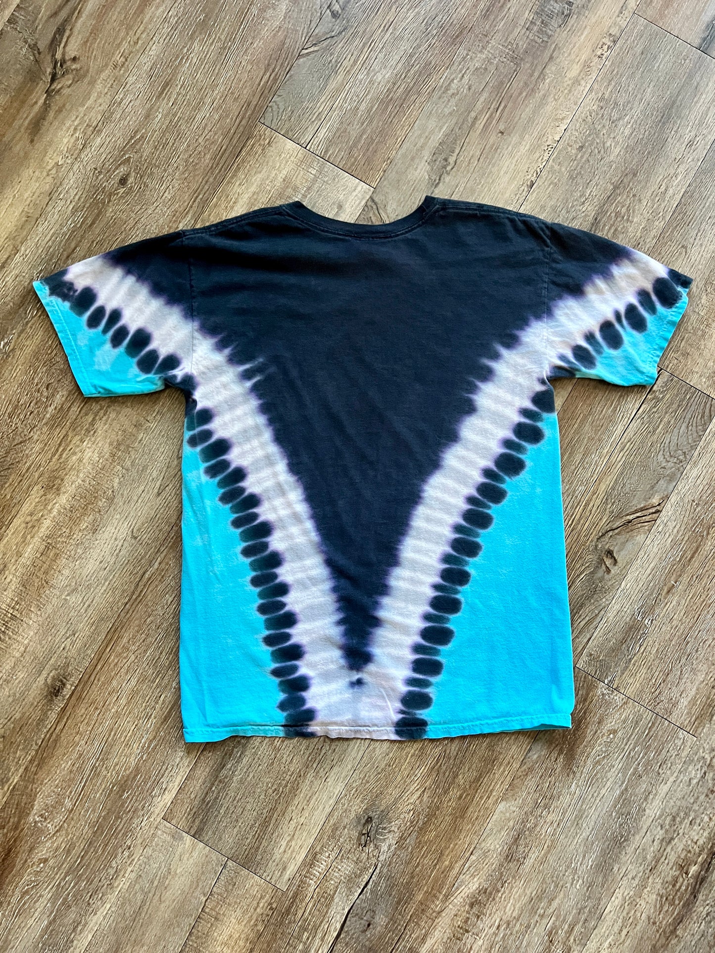 775 -Black & Blue Tie-Dye Rockn' Roller Coaster Aerosmith Tee - M