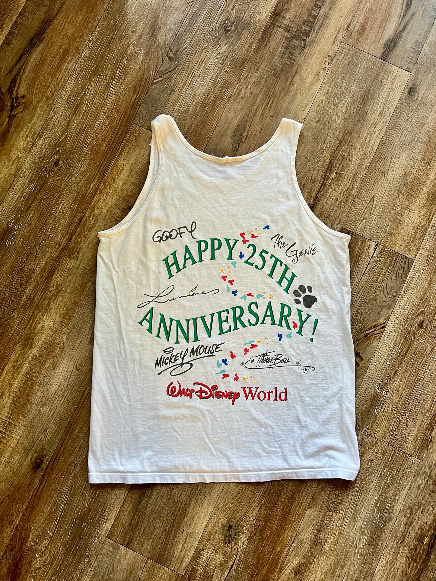784 -White 35th Anniversary Cake Castle Tank Top - 2X