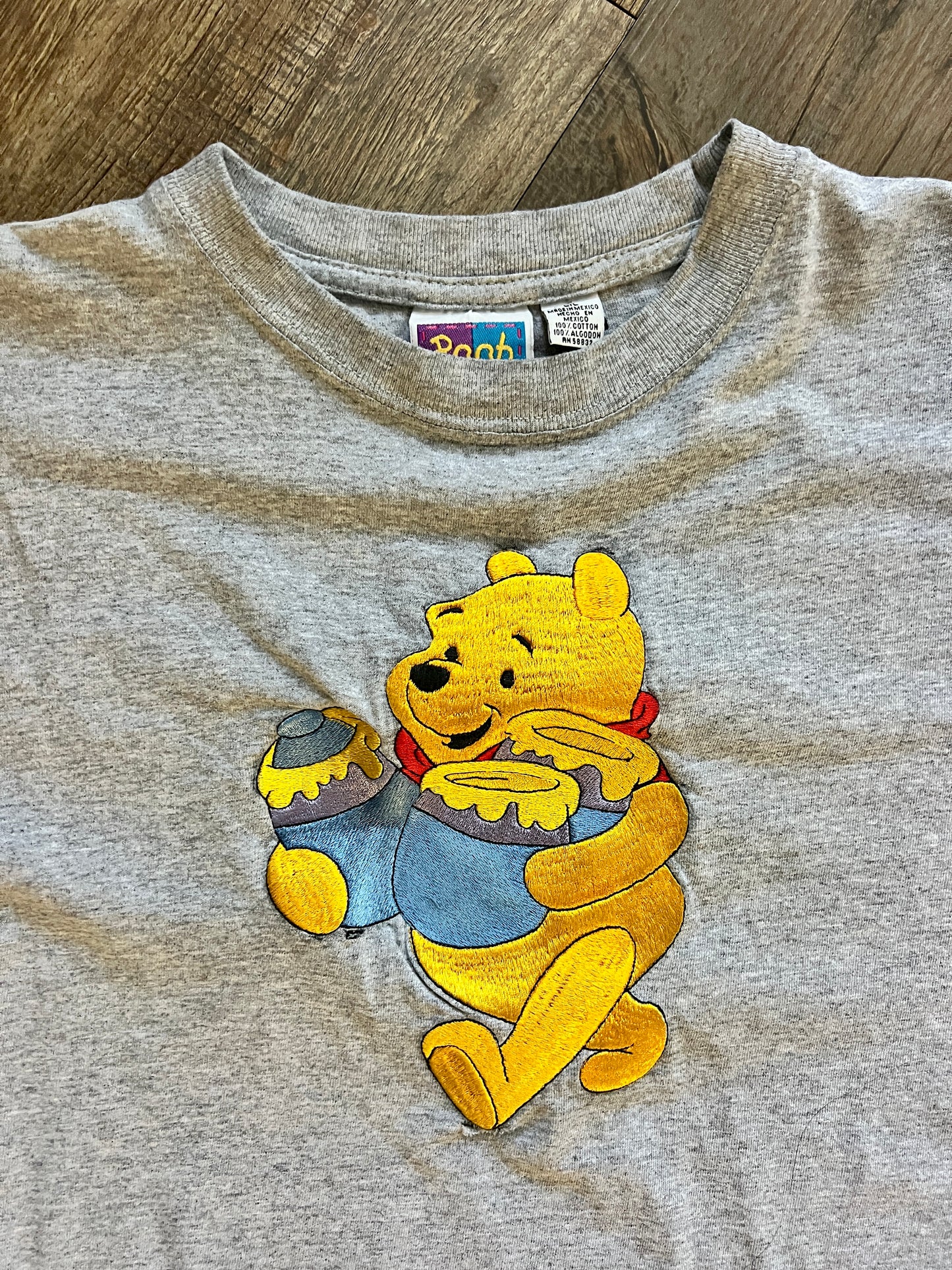 797 -Grey Embroidered WTP Walking With Honey Pots Tee - XL