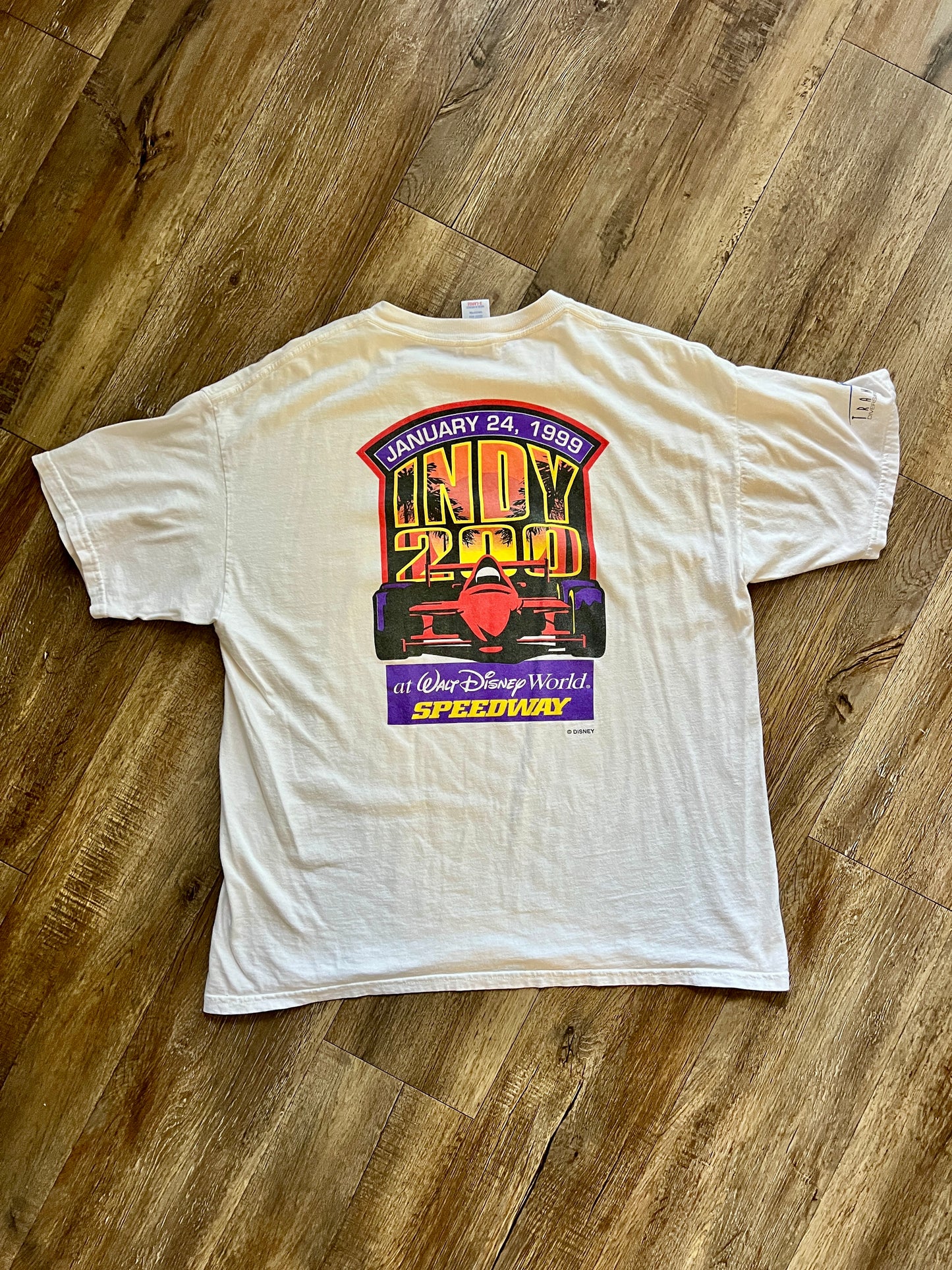 793 -White White WDW Indy Speedway 1999 Tee - 2X