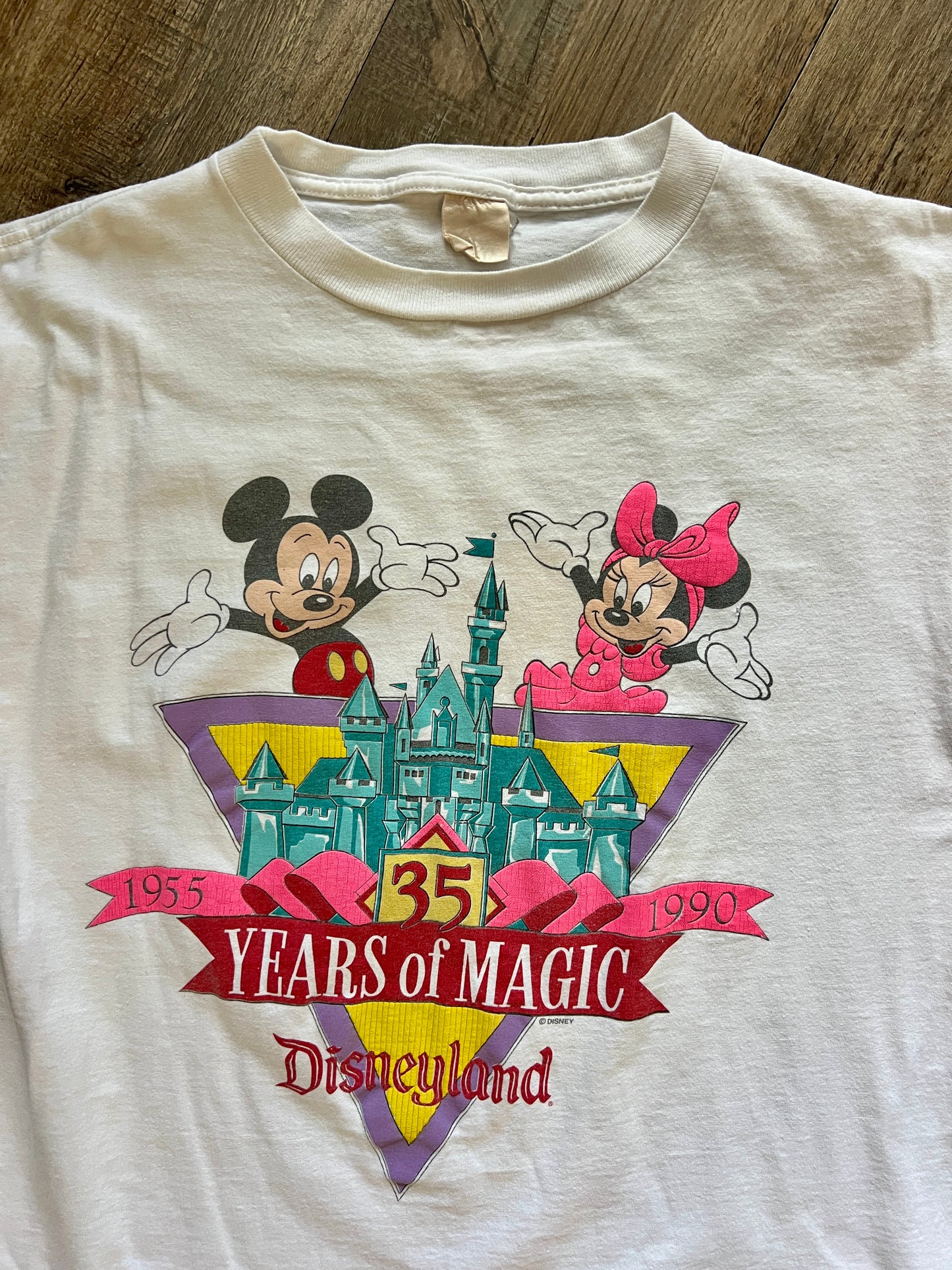 698 -White Disneyland 35 Years of Magic Tee - L