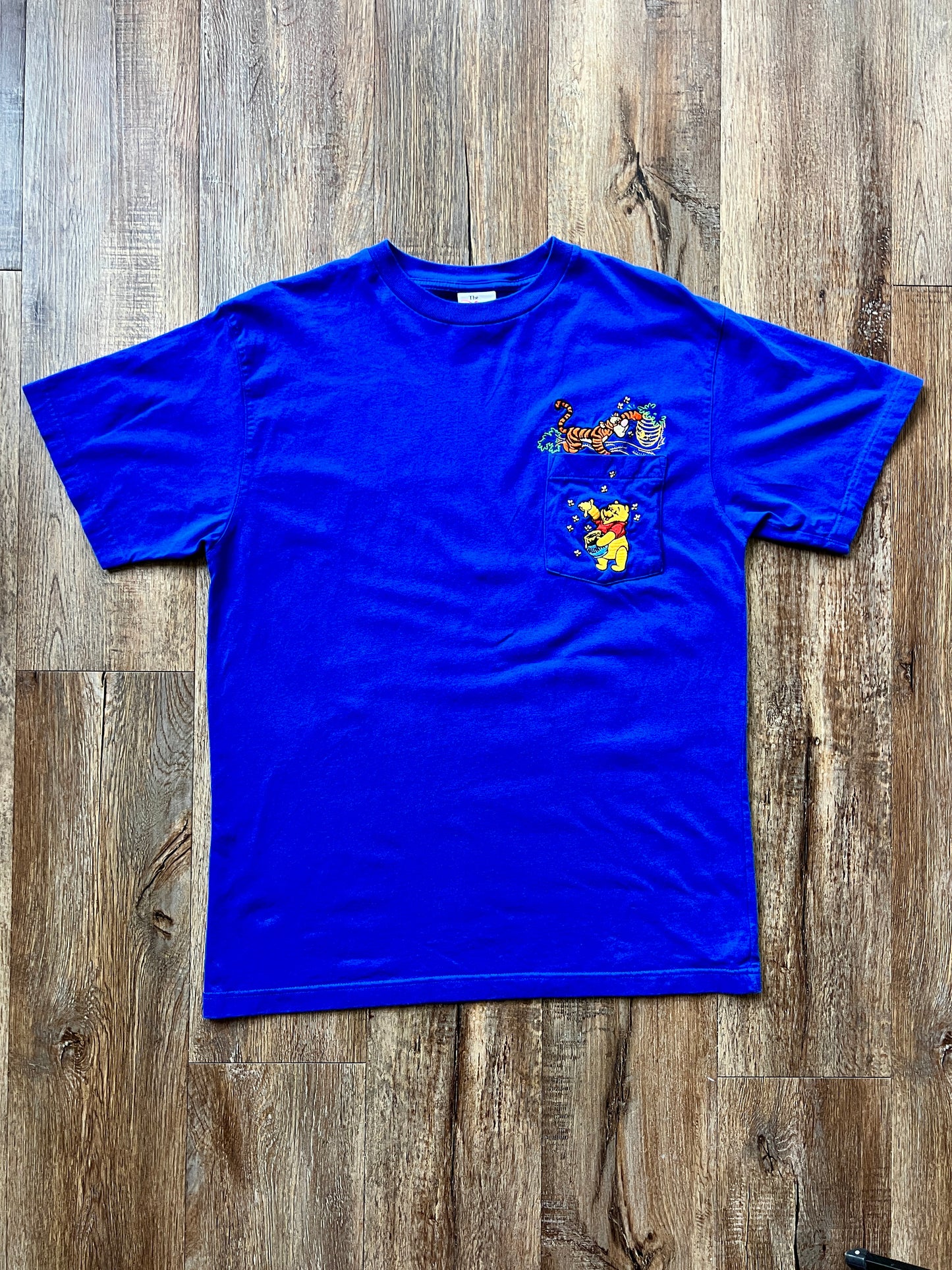 215 -Blue WTP & Tigger Honey Beehive Embroidered Pocket Tee - L