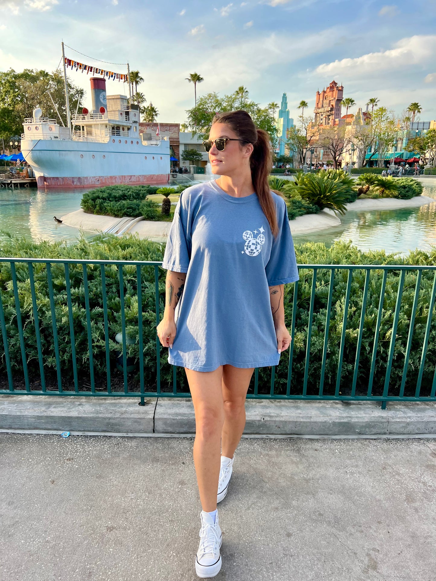 Get In Loser We're Going To The Parks Shirt BLUE JEAN