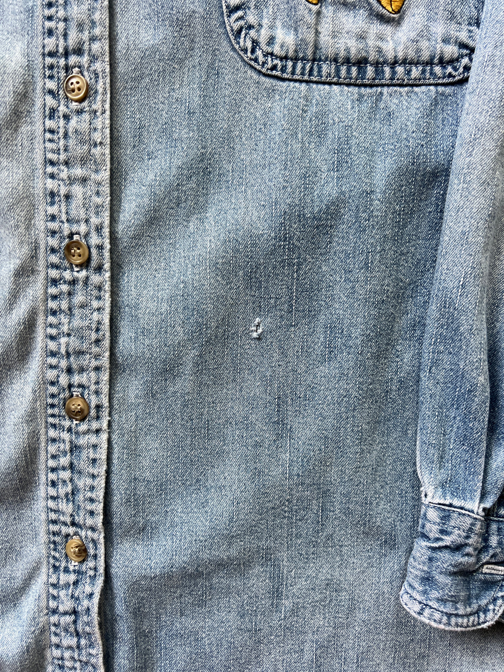 218 -Denim WTP Running Honey Bee Button Up - L