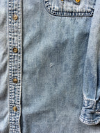 218 -Denim WTP Running Honey Bee Button Up - L