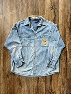 218 -Denim WTP Running Honey Bee Button Up - L