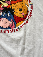 232 -White Funny Face Pooh Piglet Eeyore Tigger Circle Tee -2X