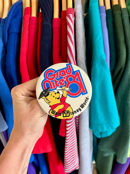 242 -White XL WTP Grad Nite 81 Button