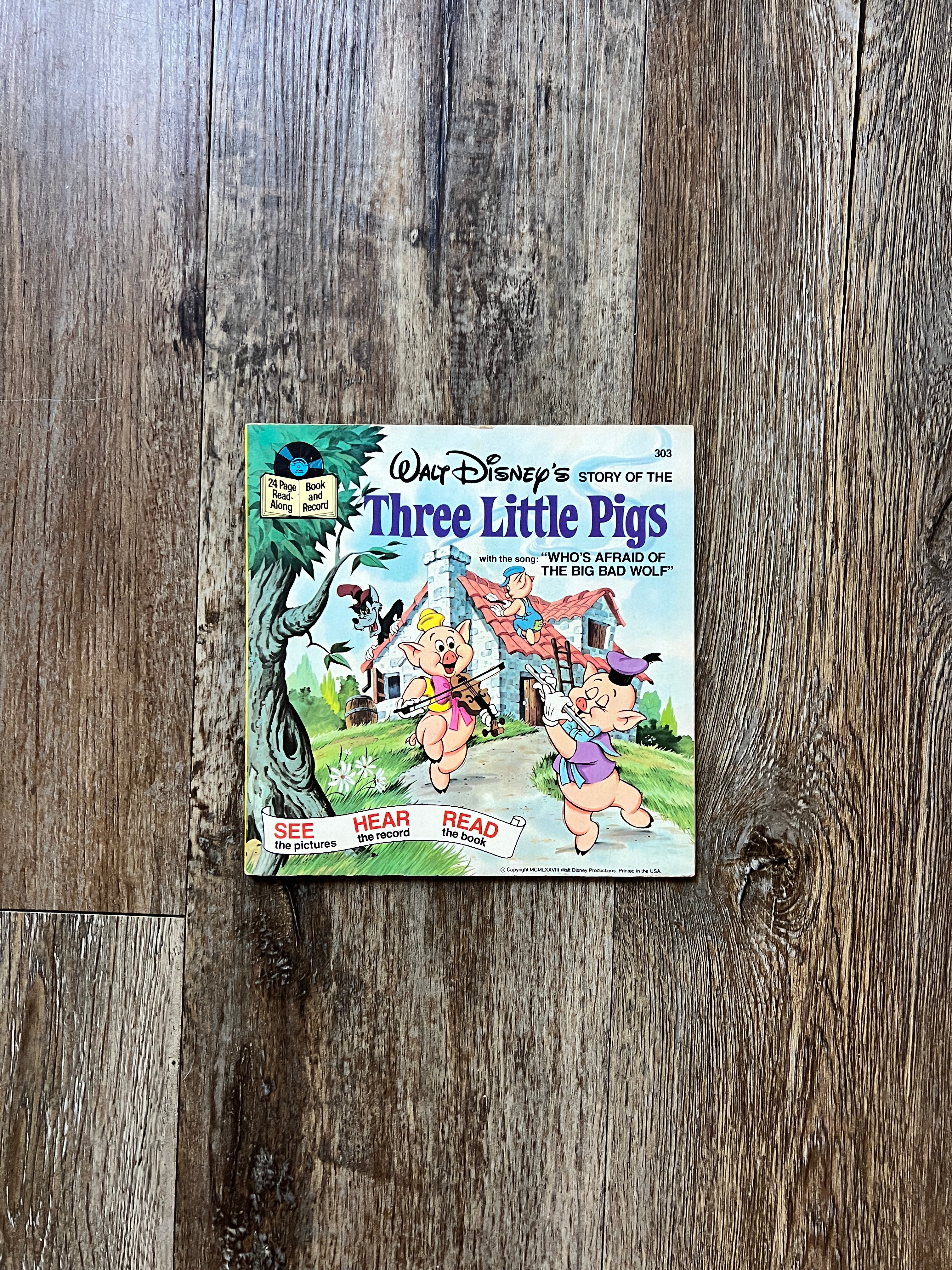 760 -The Three Little Pigs Vinyl Record 45