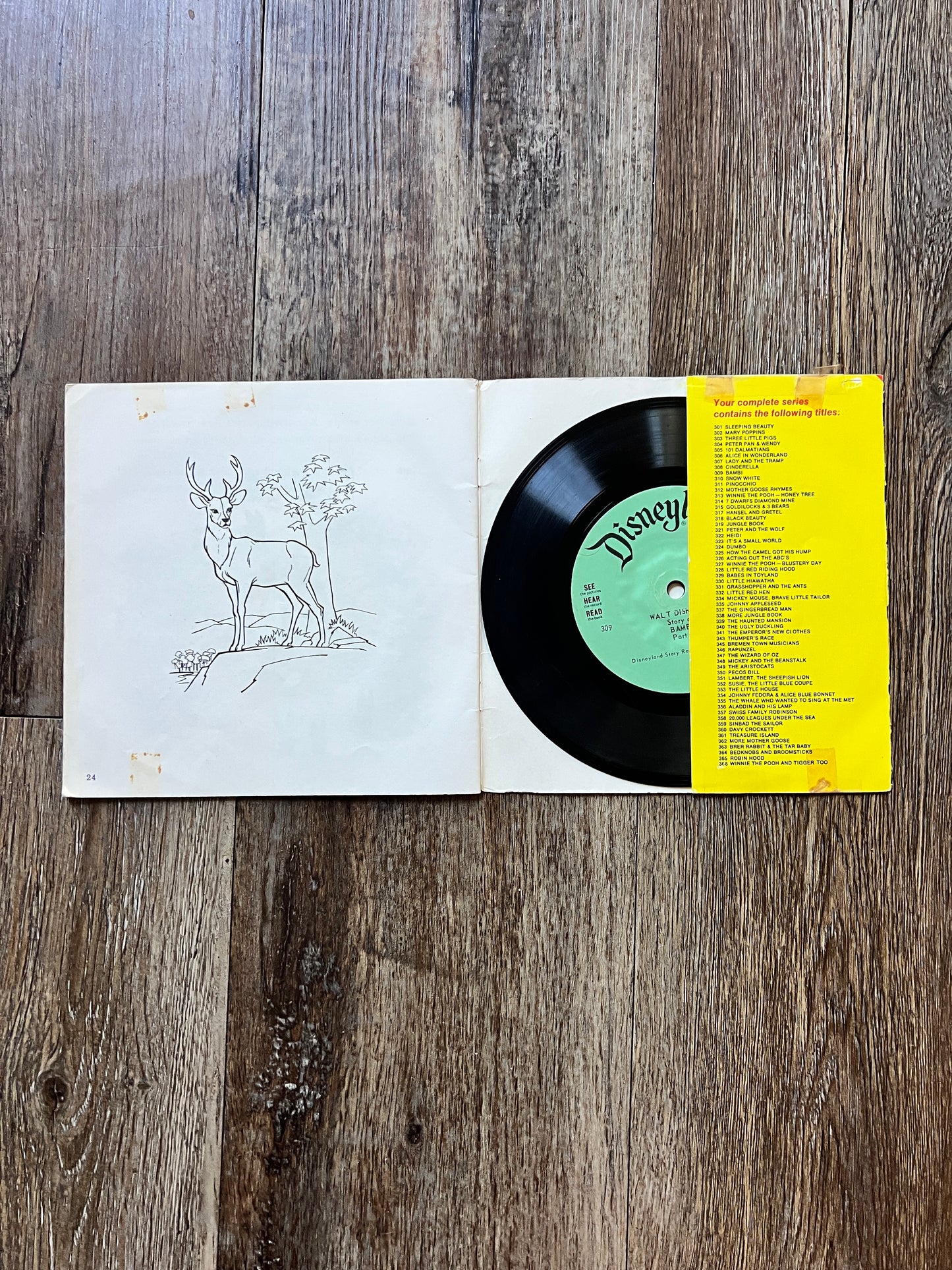 754 -The Story of Bambi Vinyl Record 45