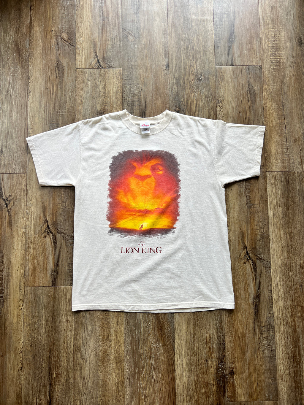 10 -Beige Disney Store The Lion King Movie Mufasa Sky Promo Shirt SZ L