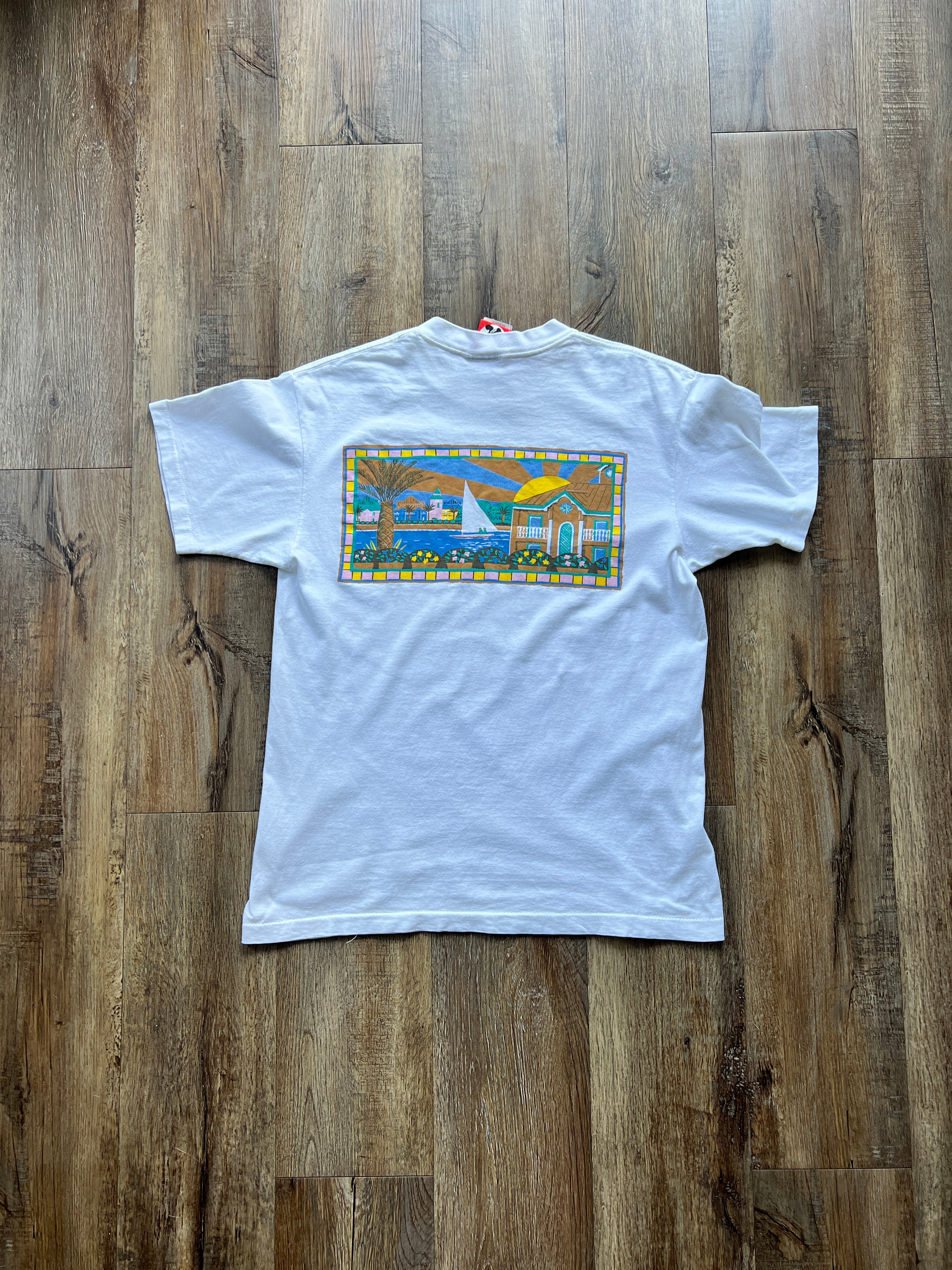 6 - White Mickey Inc Caribbean Beach Shirt SZ L