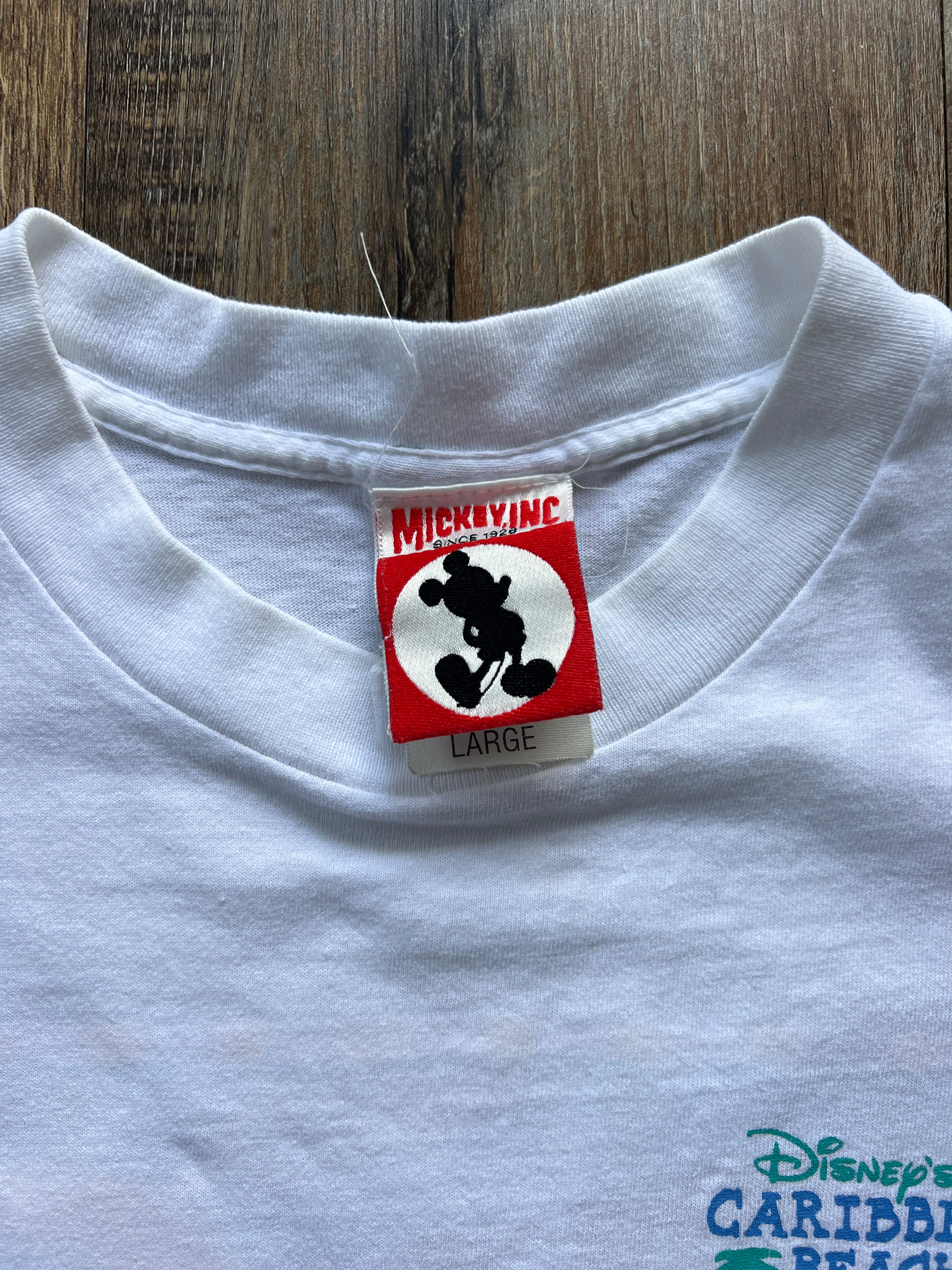 6 - White Mickey Inc Caribbean Beach Shirt SZ L