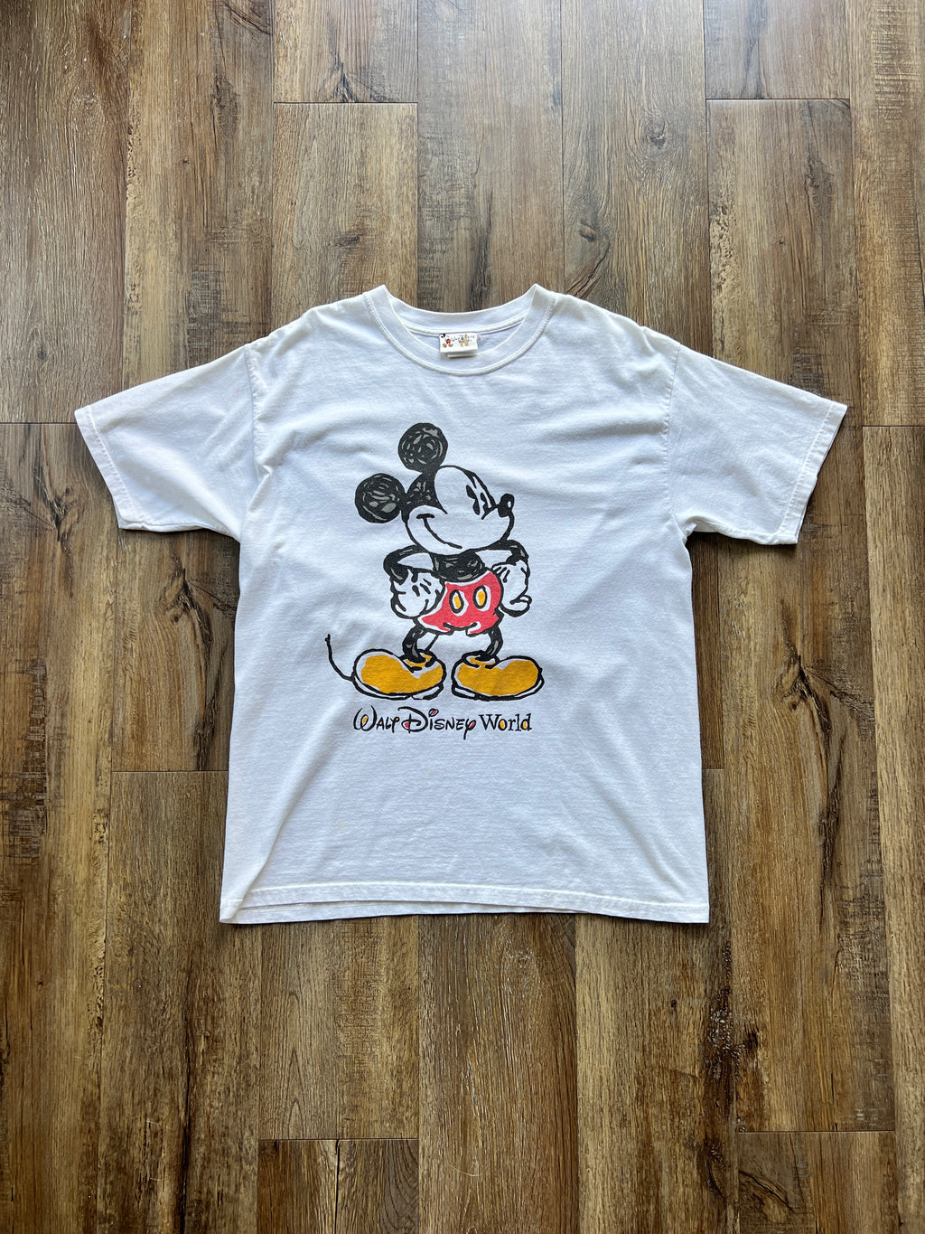 37 -White WDW Parks Sketch Shirt SZ L