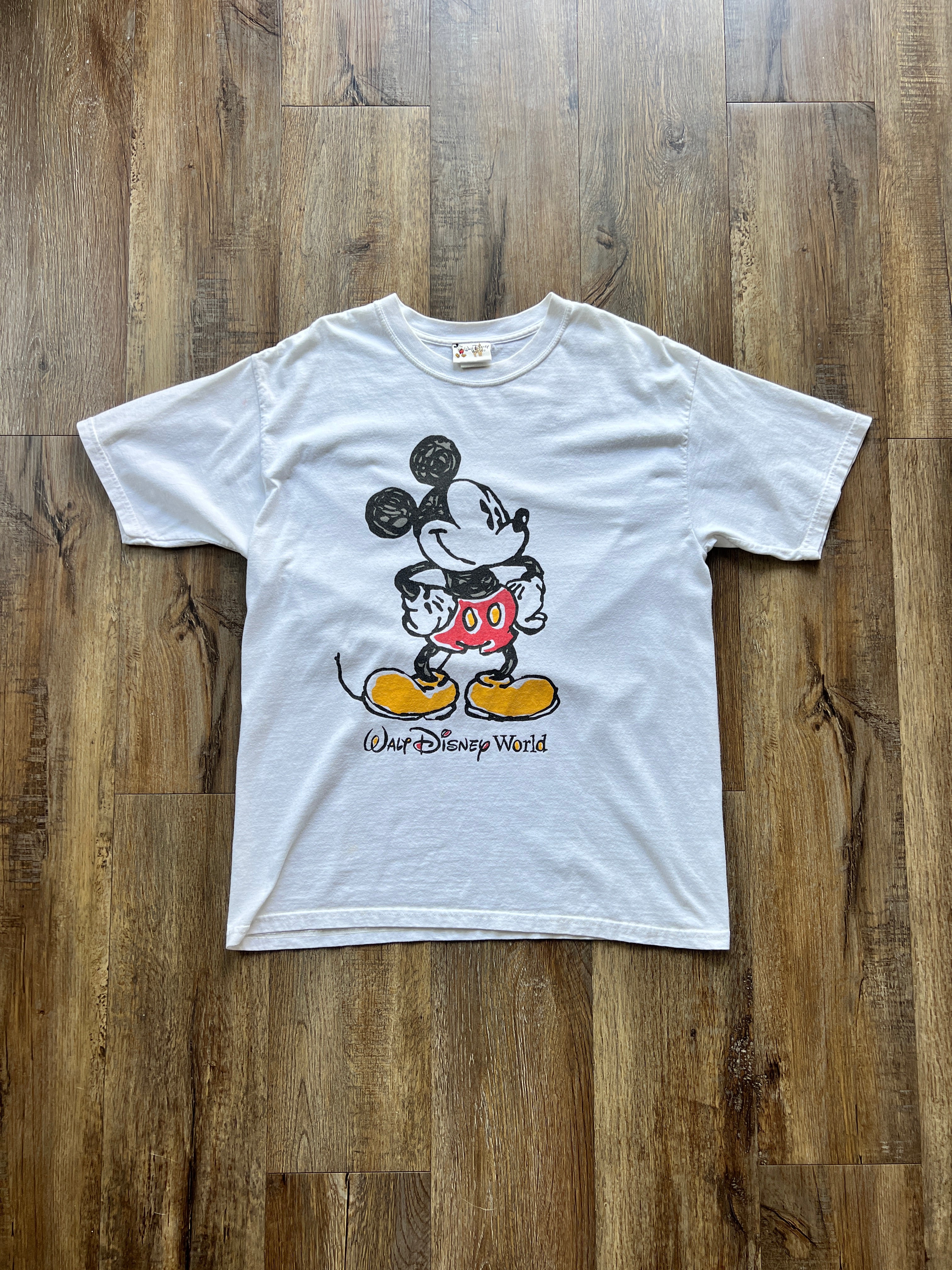 37 -White WDW Parks Sketch Shirt SZ L