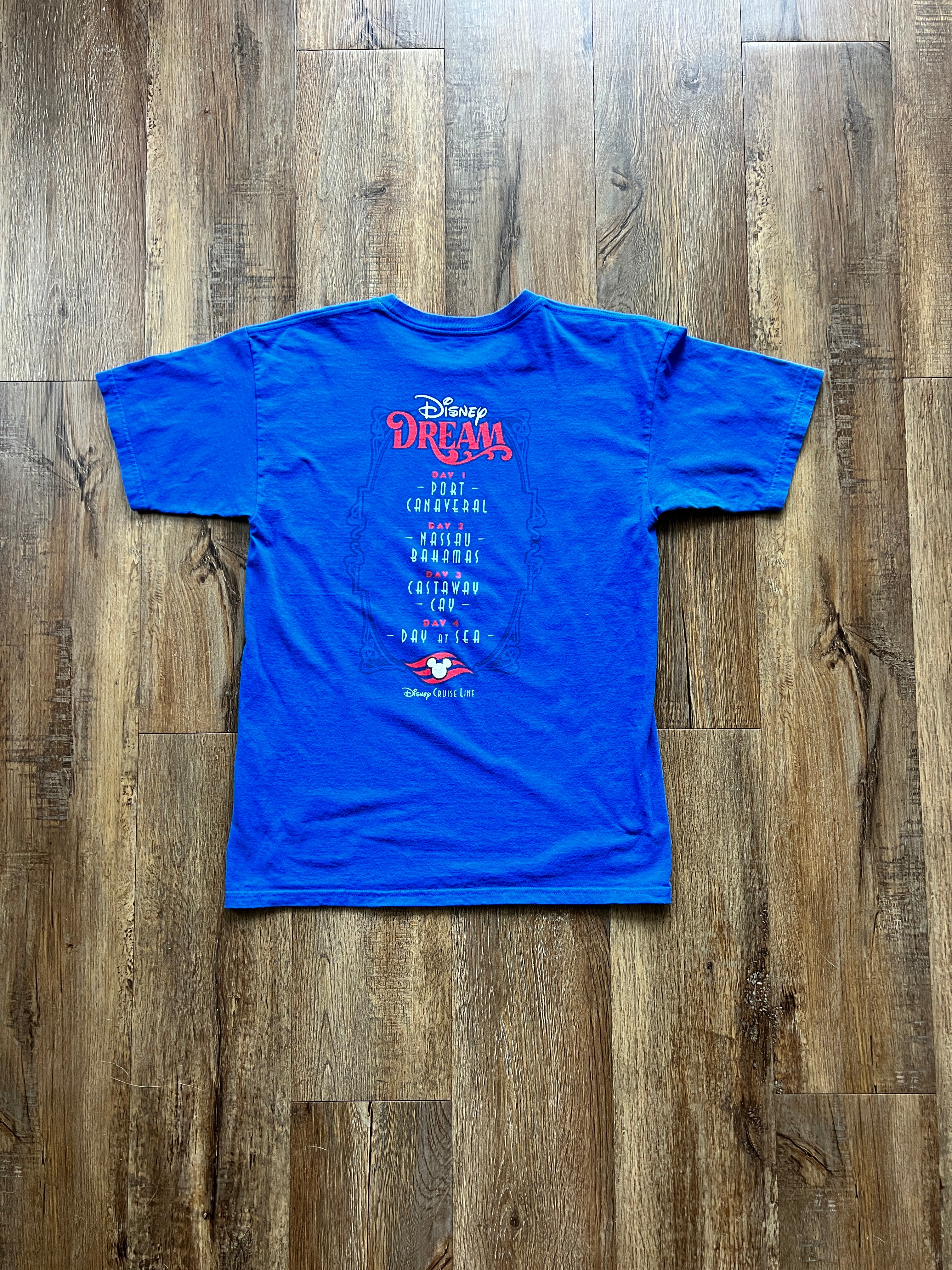 40 - Blue Disney Cruise Line Disney Dream Itinerary Shirt SZ M