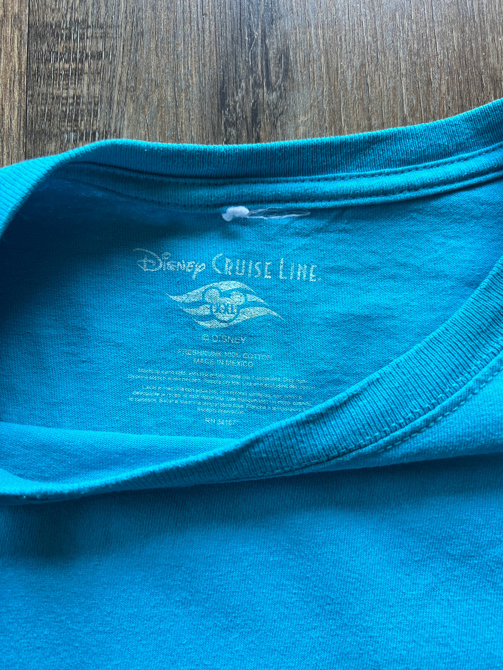 41 - Lt Blue Disney Cruise Line Disney Dream Inaugural Voyage Shirt SZ XXL