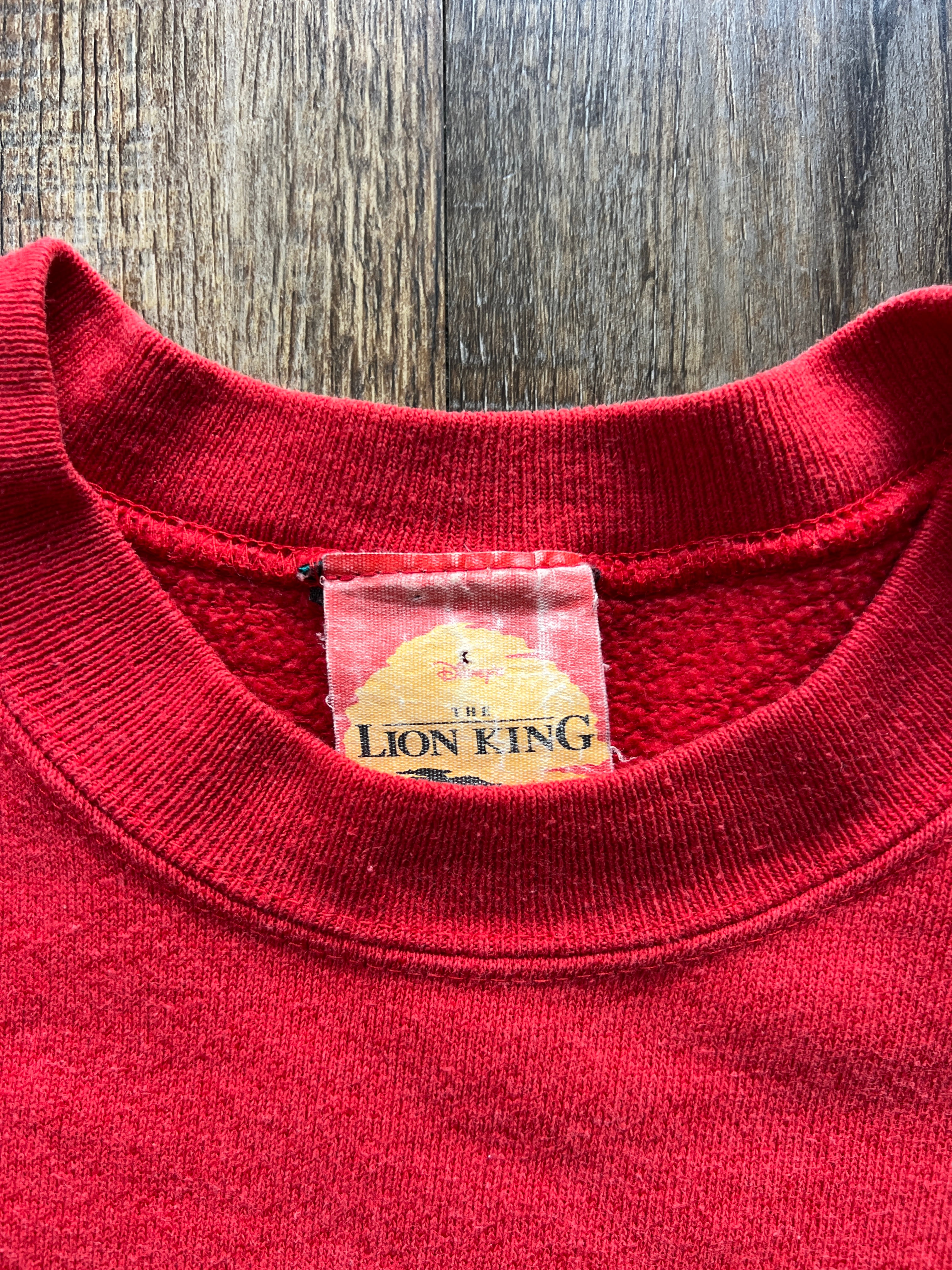 12 - Red The Lion King Simba & Nala Crewneck ONE SIZE