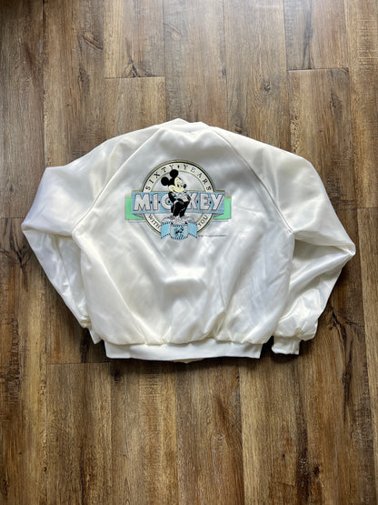 14 -White Chalk Line Satin Sixty Years Bomber SZ XL