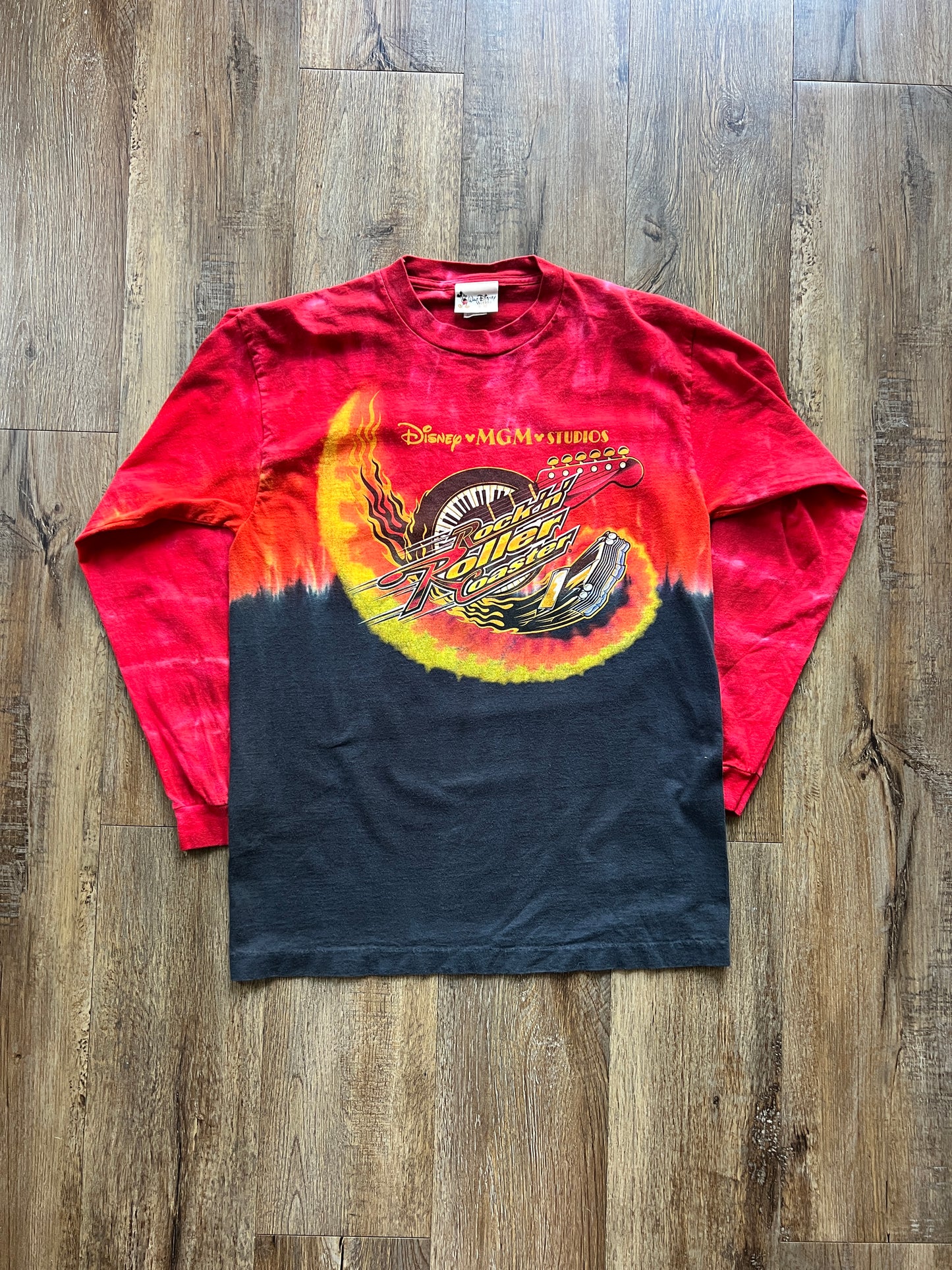 13 - Red WDW Parks MGM RNRC Tie-Dye Long-Sleeve Shirt SZ L