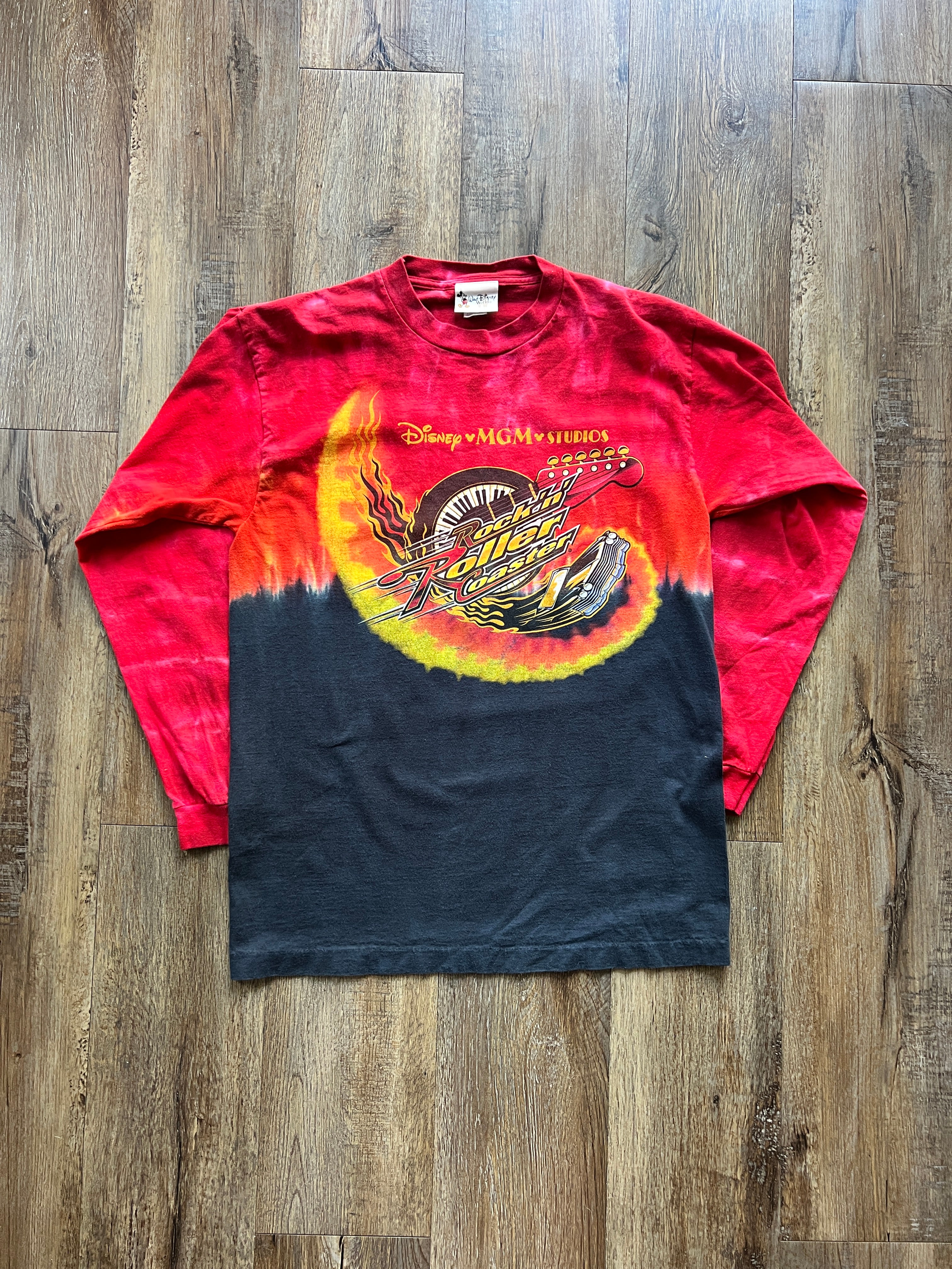 13 - Red WDW Parks MGM RNRC Tie-Dye Long-Sleeve Shirt SZ L