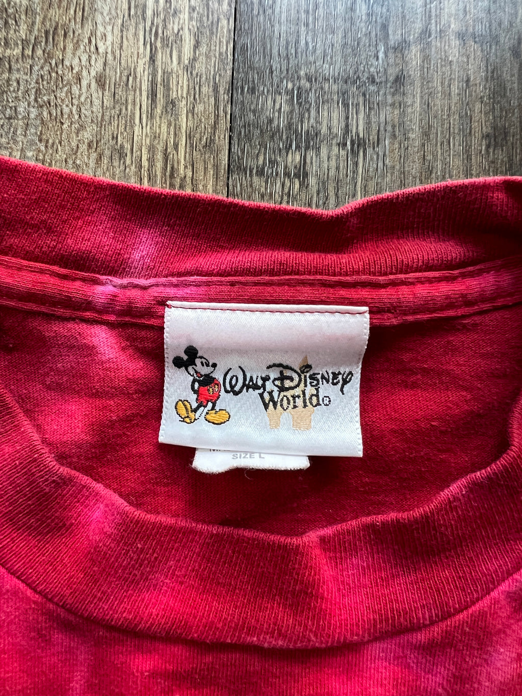 13 - Red WDW Parks MGM RNRC Tie-Dye Long-Sleeve Shirt SZ L