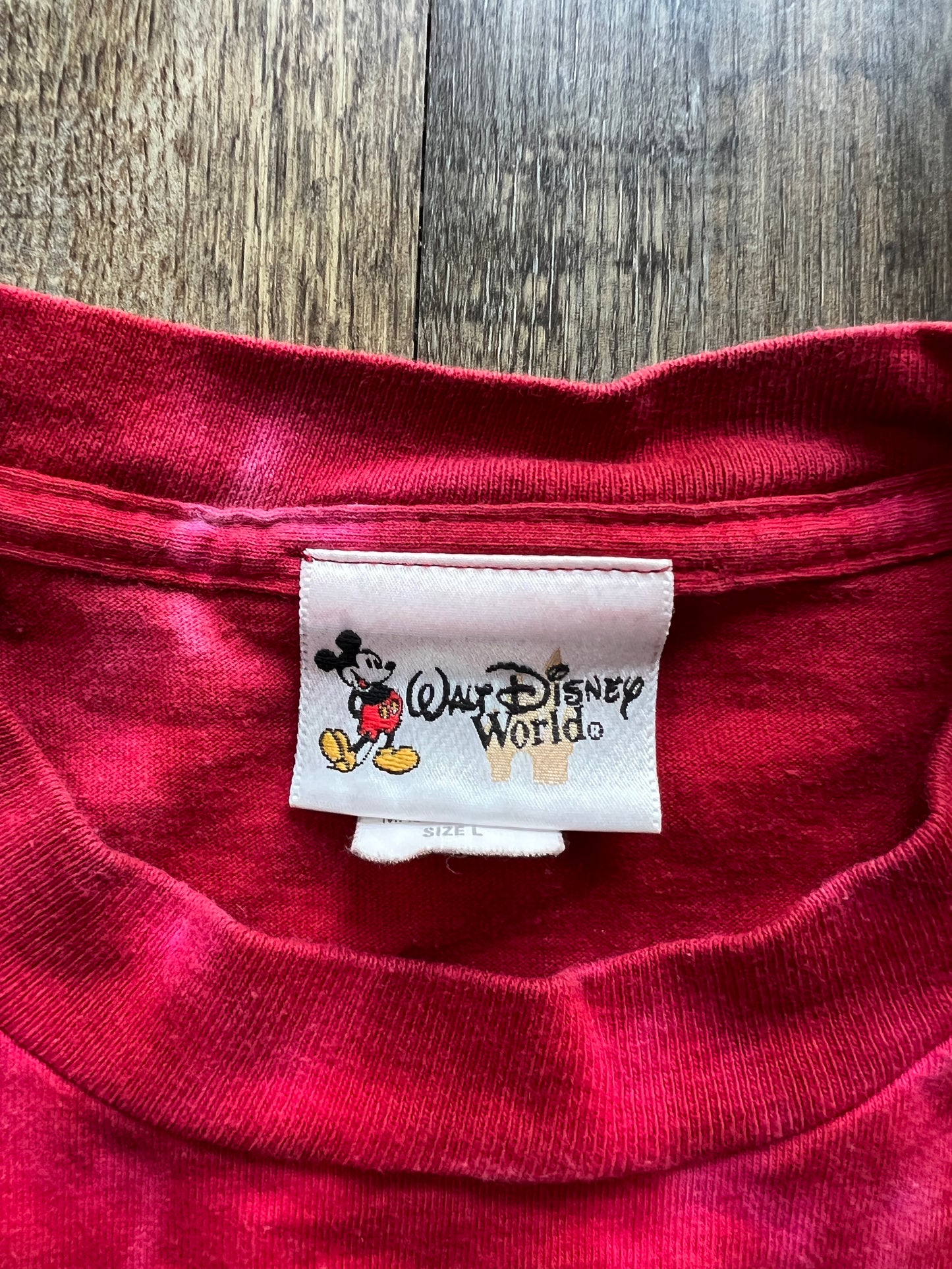 13 - Red WDW Parks MGM RNRC Tie-Dye Long-Sleeve Shirt SZ L