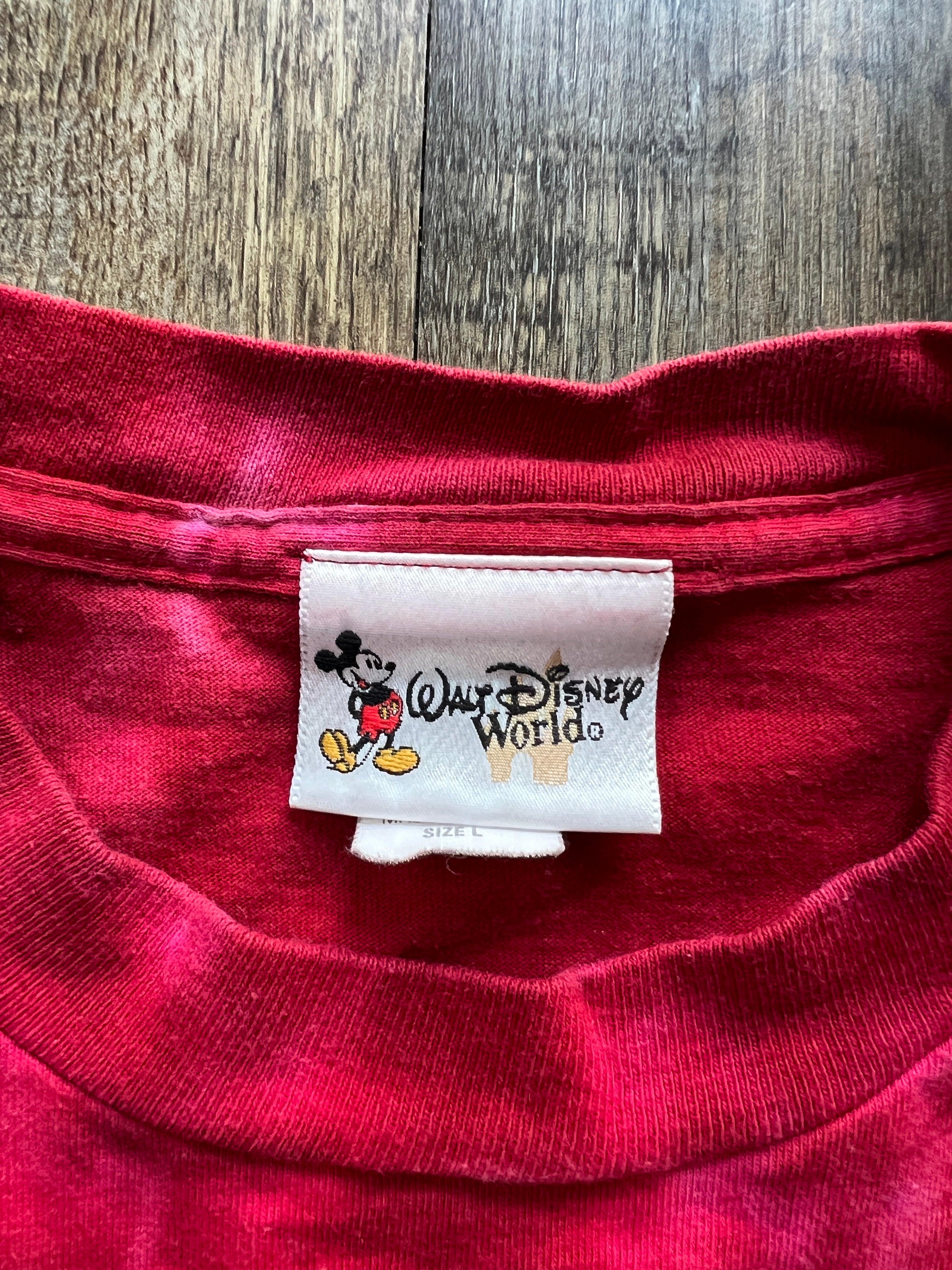 13 - Red WDW Parks MGM RNRC Tie-Dye Long-Sleeve Shirt SZ L