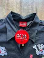31 -NWT Black 101 Dalmatians Embroidered Button Down SZ S