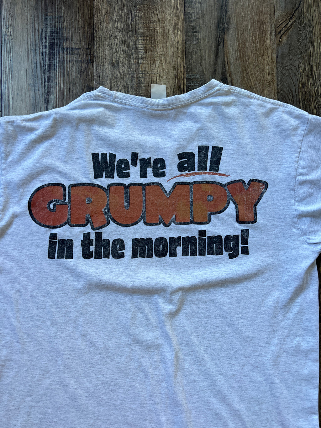 45 -Grey D Sleepwear Seven Dwarfs I'm Always Grumpy in the Morning Sleep Shirt ONE SIZE