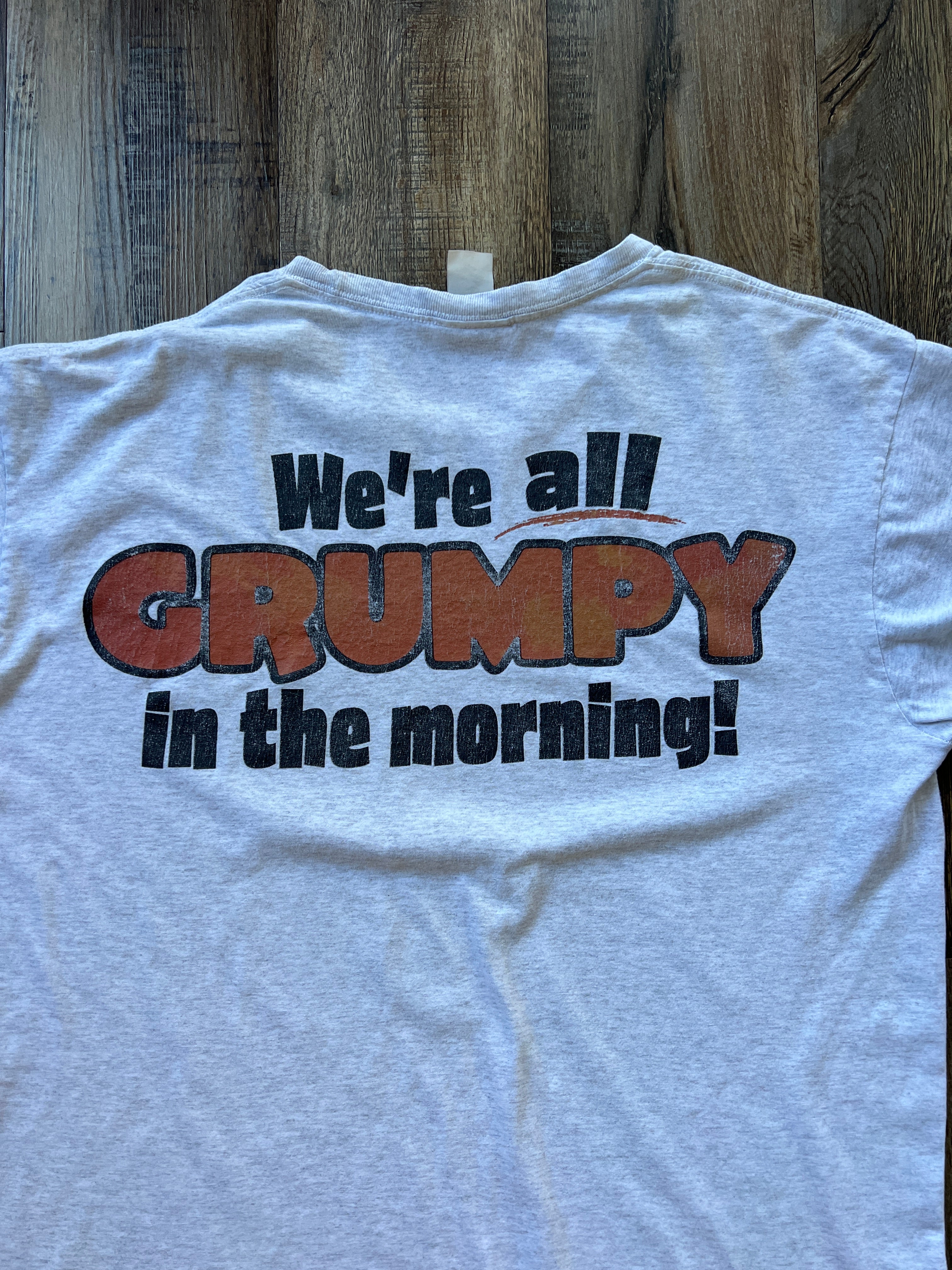 45 -Grey D Sleepwear Seven Dwarfs I'm Always Grumpy in the Morning Sleep Shirt ONE SIZE