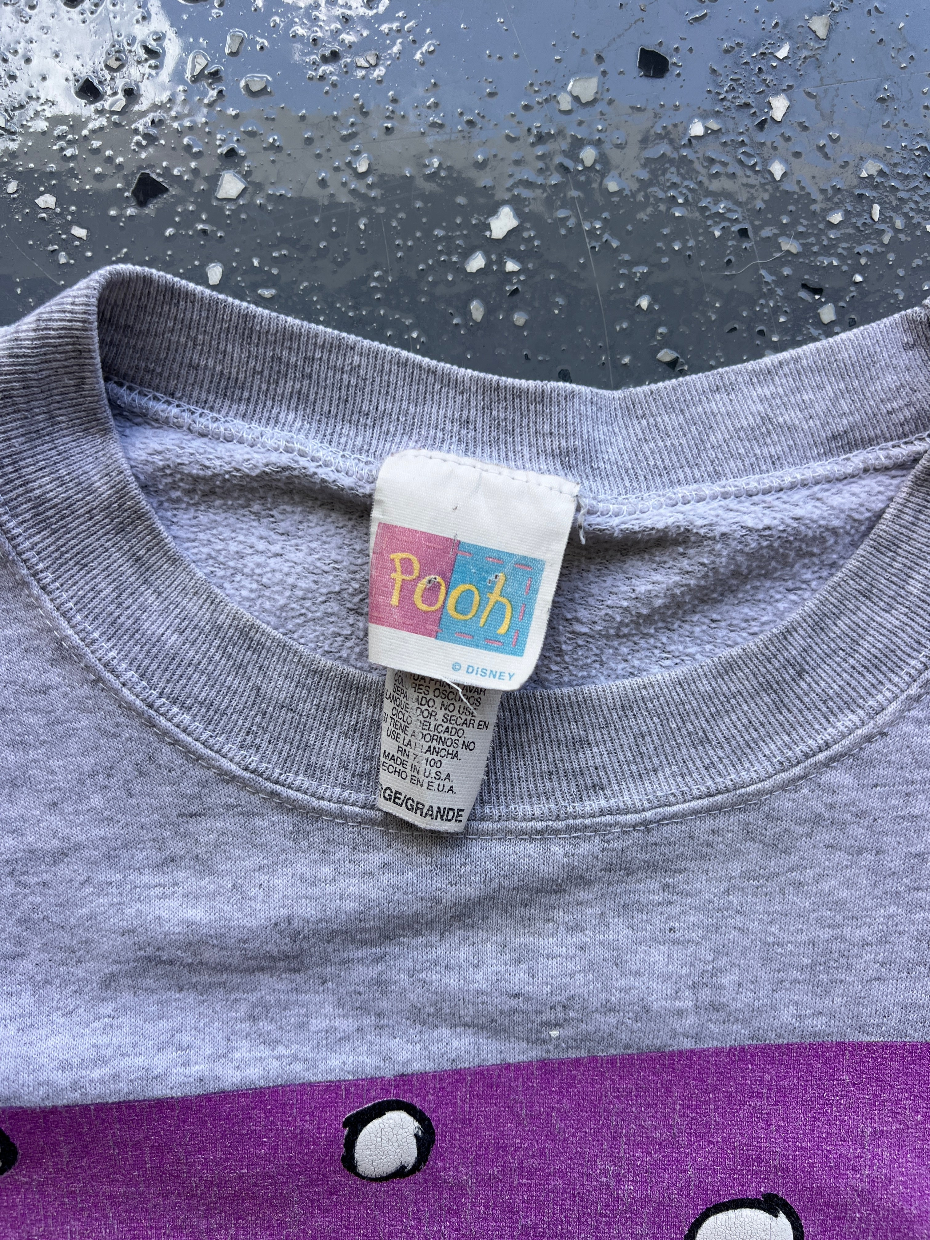 1480 - Grey WTP Snowfall Crewneck - L