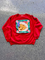 1482 - Red Winnie The Pooh Jingle Bells Crewneck - L