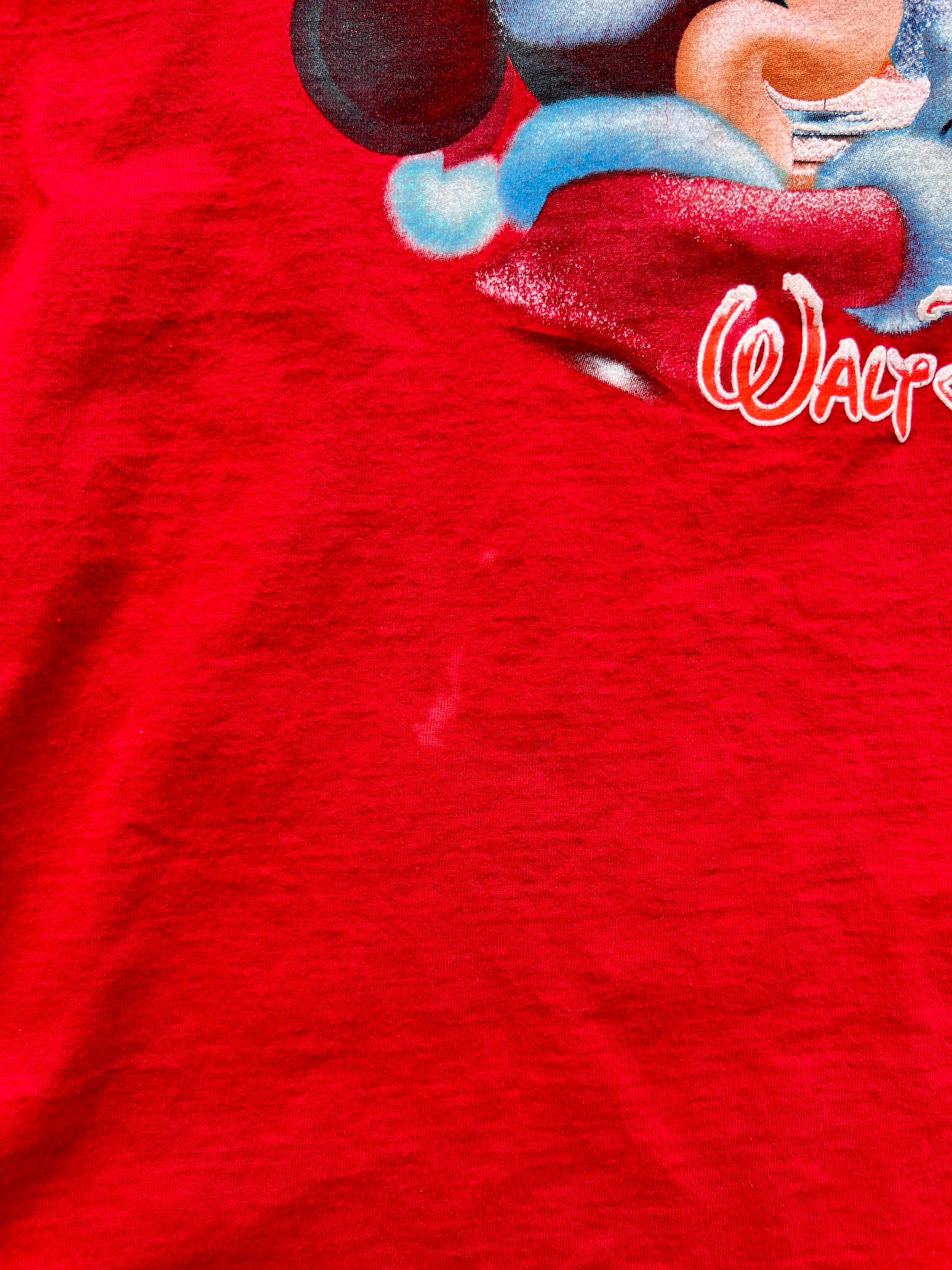 1484 - Red Santa Mickey WDW Logo Window Tee -