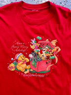 1490 - Red Winnie The Pooh Have A Beary Merry Holiday WDW Tee - NT / XL