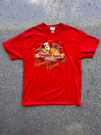1492 - Red Disneyland Resort Reindeer Round-up Tee - L
