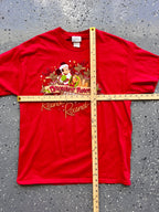1492 - Red Disneyland Resort Reindeer Round-up Tee - L