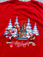 1494 - Red 2004 Mickey's Very Merry Christmas Party Tee - XL