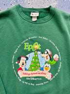 1495 - Green EPCOT Holidays Around the World Mickey & Friends Crewneck - NT / XL